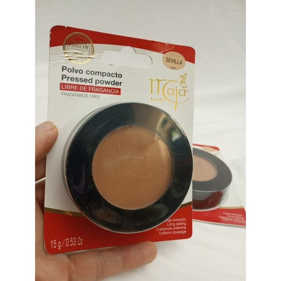 Maja Sevilla Pressed Powder, Mirror and Tassel Compartment 0.53 OZ Spain - Picture 4 of 5